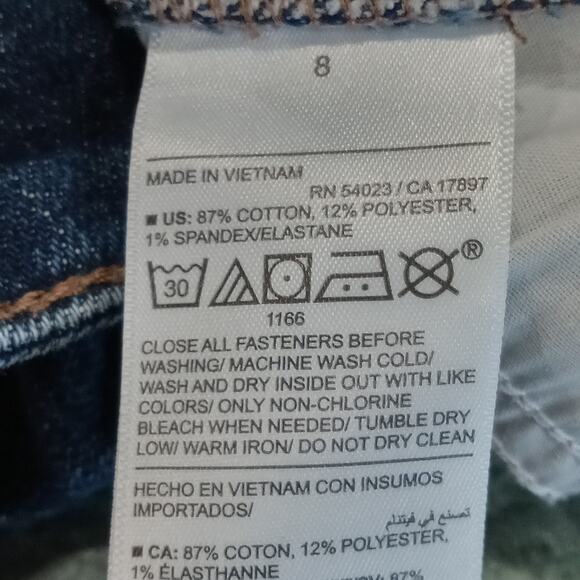 Old Navy Womens Sz 8 Dark Wash High Rise Vintage Cropped Flare Denim Jeans Cool - Picture 8 of 11